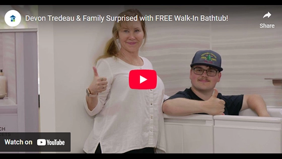 Devon Tredeau & Family Surprised with FREE Walk-In Bathtub!