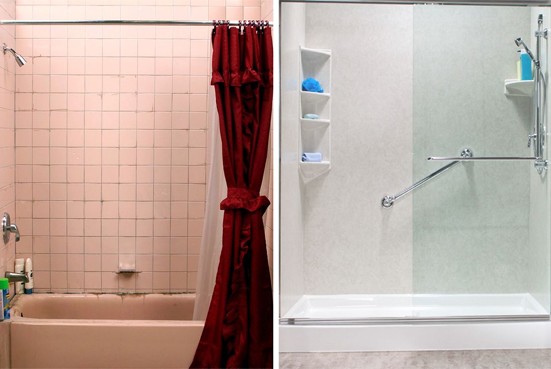 Shower Before and After